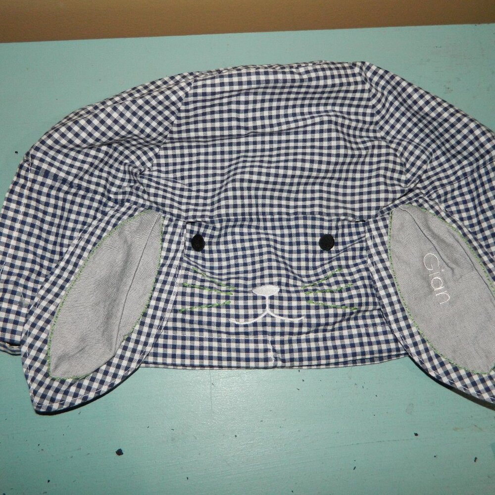 Pottery Barn Kids Gingham Long Ear Easter Basket Liner "Gian" (OO-5)